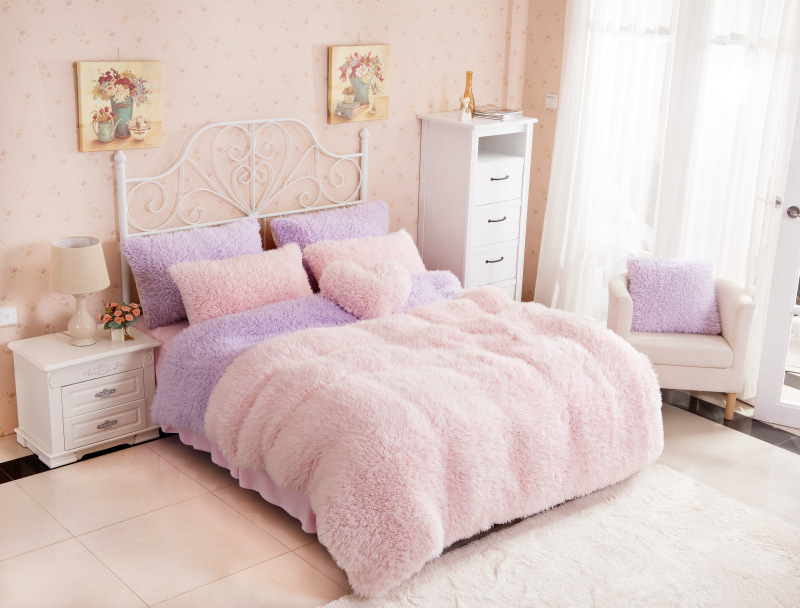 新款韩版全棉可爱公主风四件套粉红蕾丝花边床上用品纯棉床裙包邮