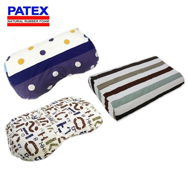 PATEX泰国乳胶枕 高低枕 蝴蝶枕 记忆枕纯棉枕套 全棉枕头套单人