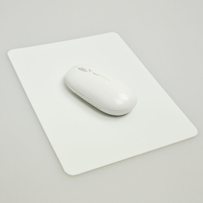 水洗便携白色防滑轻薄柔软抗皱精细硅胶 鼠标垫