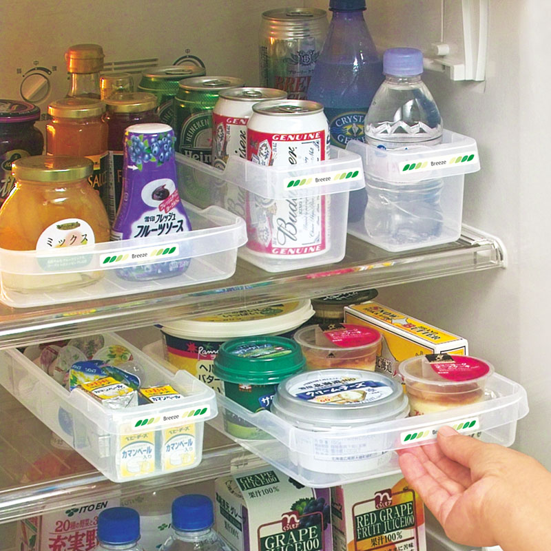 日本进口厨房收纳盒 冷藏收纳筐 冰箱抽屉收纳整理盒 塑料置物盒折扣优惠信息