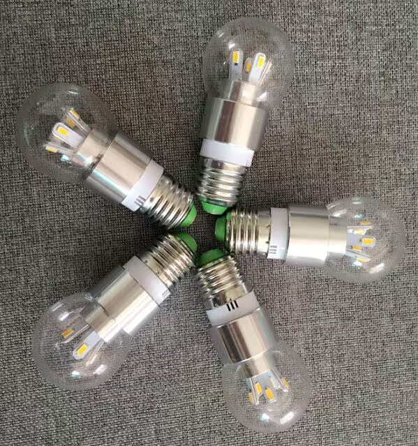 LED灯泡E27螺口5W球泡节能螺旋光源  不单独出售