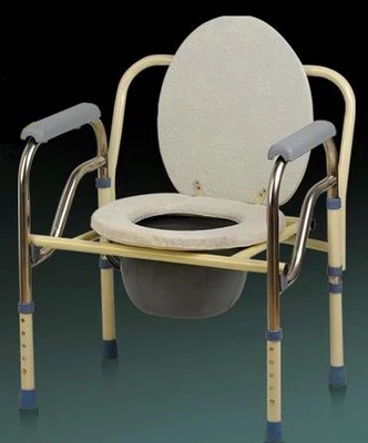 加厚不锈钢管坐便椅 老年人孕妇可折叠成人坐厕椅子