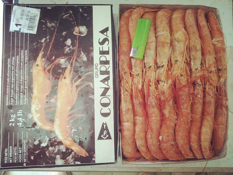 阿根廷红虾L1超大个2kg进口大虾2包江浙沪顺风包邮送芥茉酱约33个