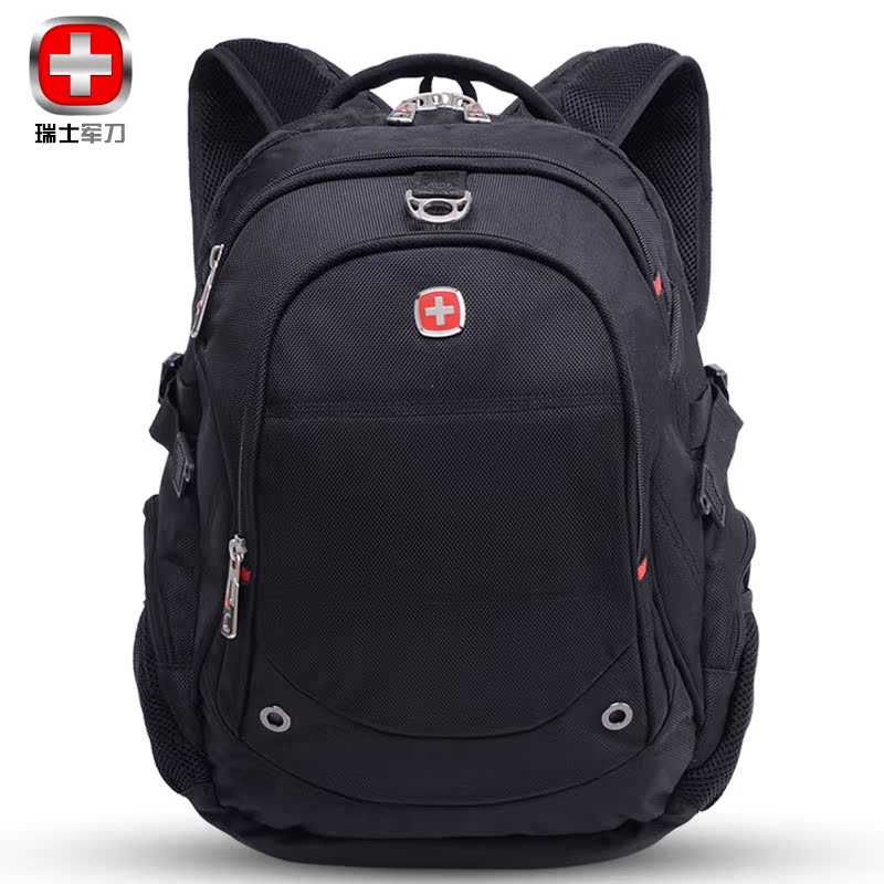 瑞士军刀双肩包男士背包韩版潮大学生书包商务休闲电脑背包旅行包