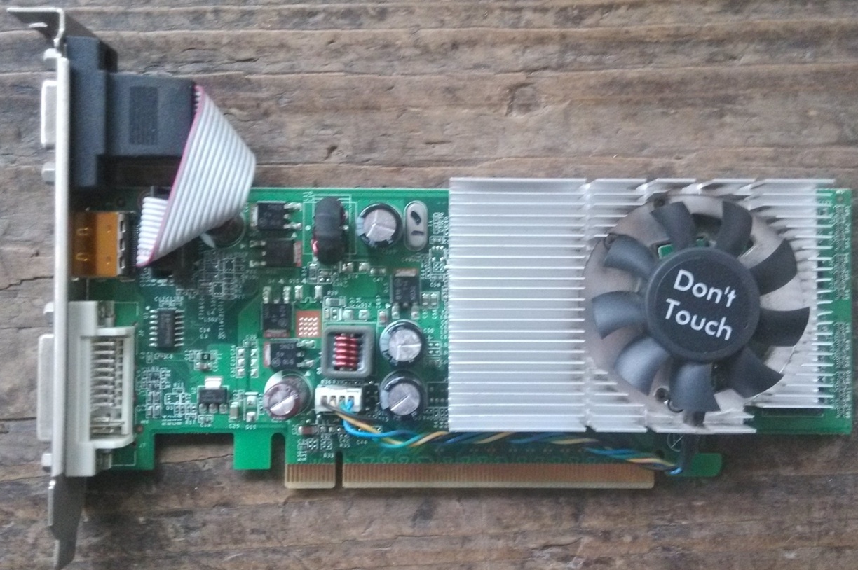 PCI-E 台式机显卡 G505 1g显存 DVI/HDMI/VGA 输出接口