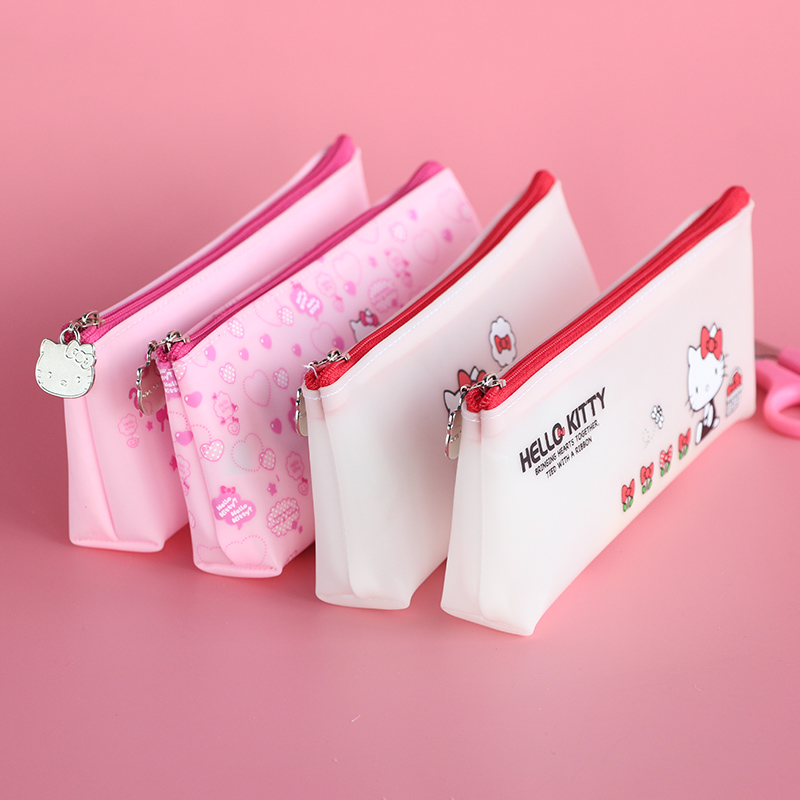 HelloKitty笔袋韩国简约女生笔袋创意文具盒铅笔盒透明大容量笔袋