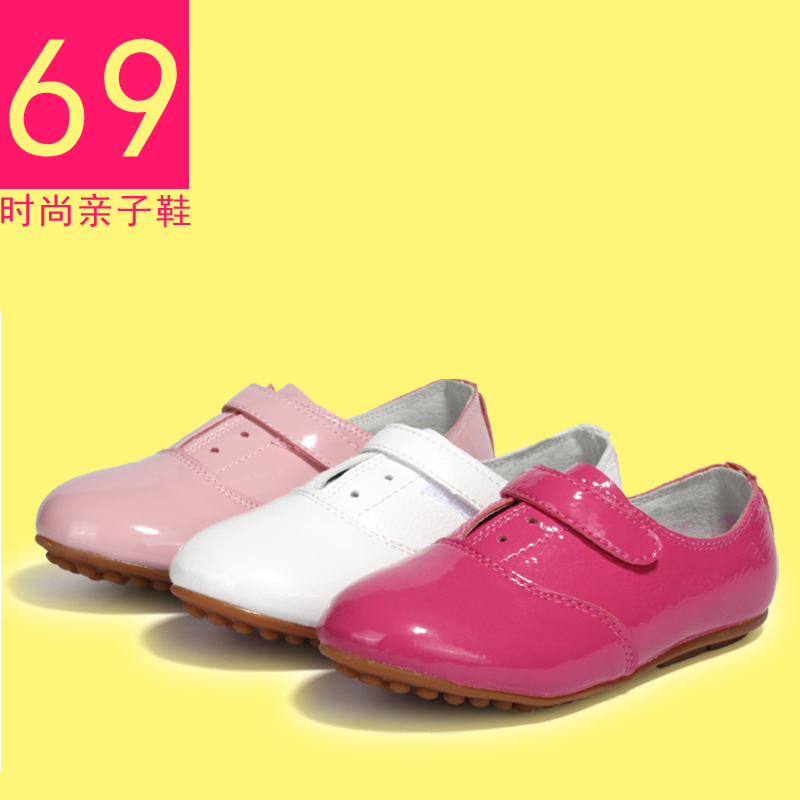 女童皮鞋韩版公主鞋2015秋季新品女童单鞋儿童小白鞋母女鞋亲子鞋