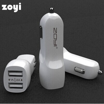 zoyi车载手机充电器双usb3.1A点烟器电源一拖二通用型汽车充带线