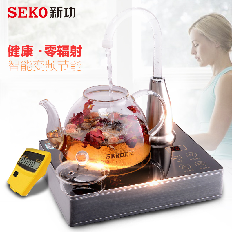 新功电陶炉Q8 自动上水煮茶电陶小茶炉 玻璃壶触摸式茶炉茶具特价