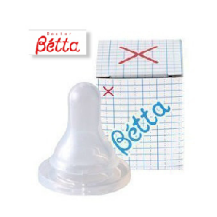 日本原装进口Betta 贝塔硅胶 十字|圆孔奶嘴 单个装 经典标准款
