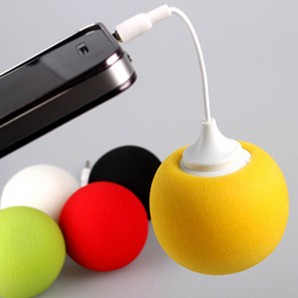 便携式海绵波波球音响3.5通用手机迷你小音箱平板电脑MP3扩音器