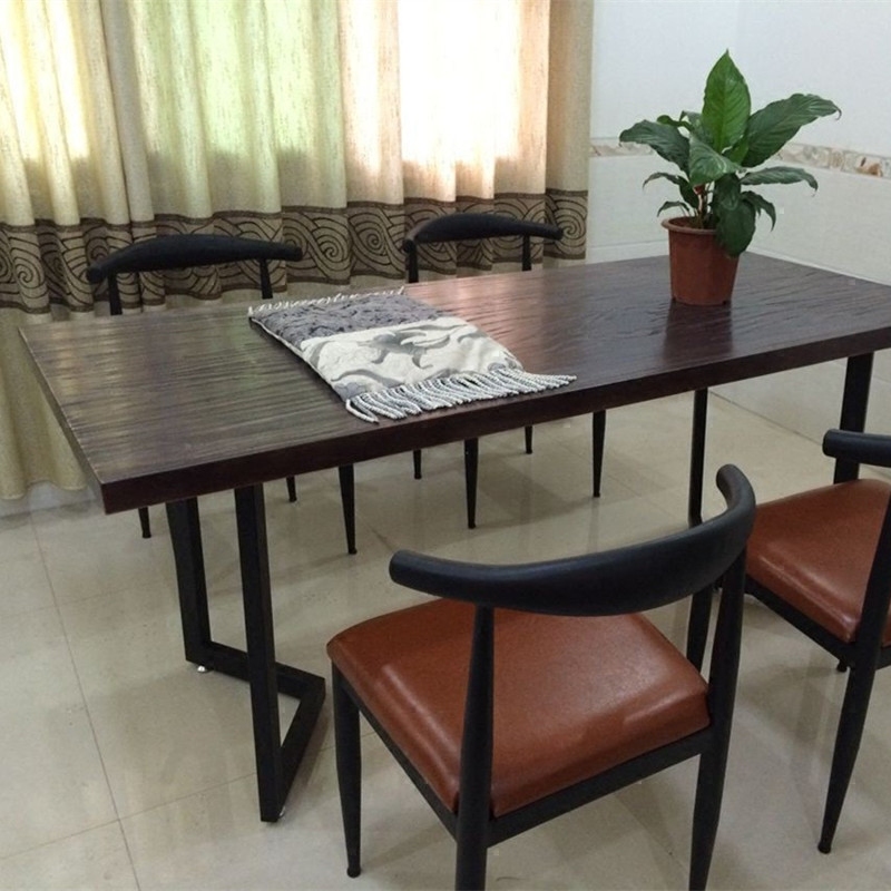 美式实木餐桌 复古长方形办公会议书桌餐桌椅组合小户型家具定制折扣优惠信息