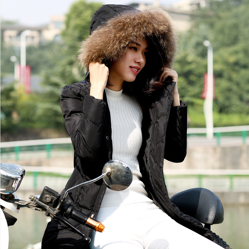 2015冬装韩版女式棉衣外套精品修身连帽中长款棉服新品