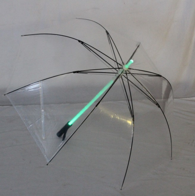 LED中棒发光透明伞/雨伞/长柄伞/创意伞/长柄伞/ 创意/手电伞