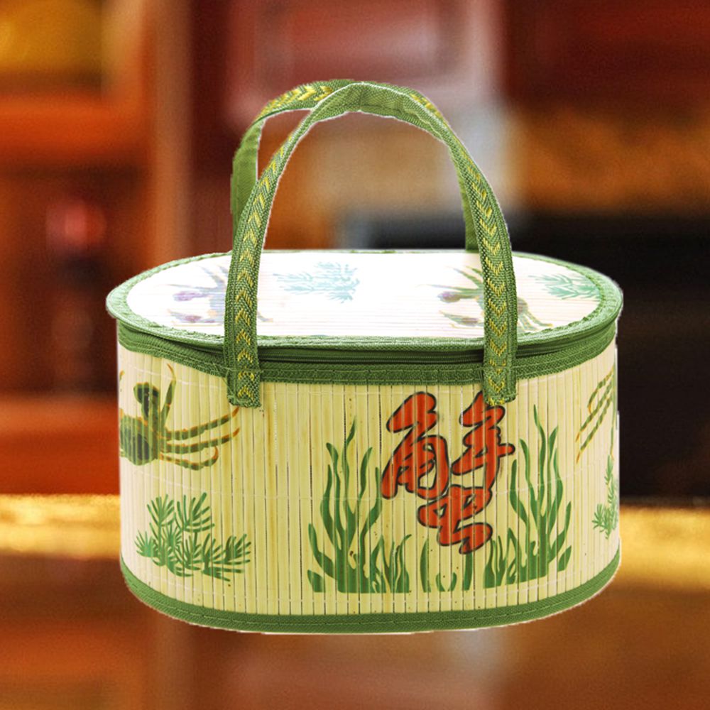 竹篮子手提篮大闸蟹礼盒螃蟹河蟹 礼盒包装 竹篮子水果篮鸡蛋篮