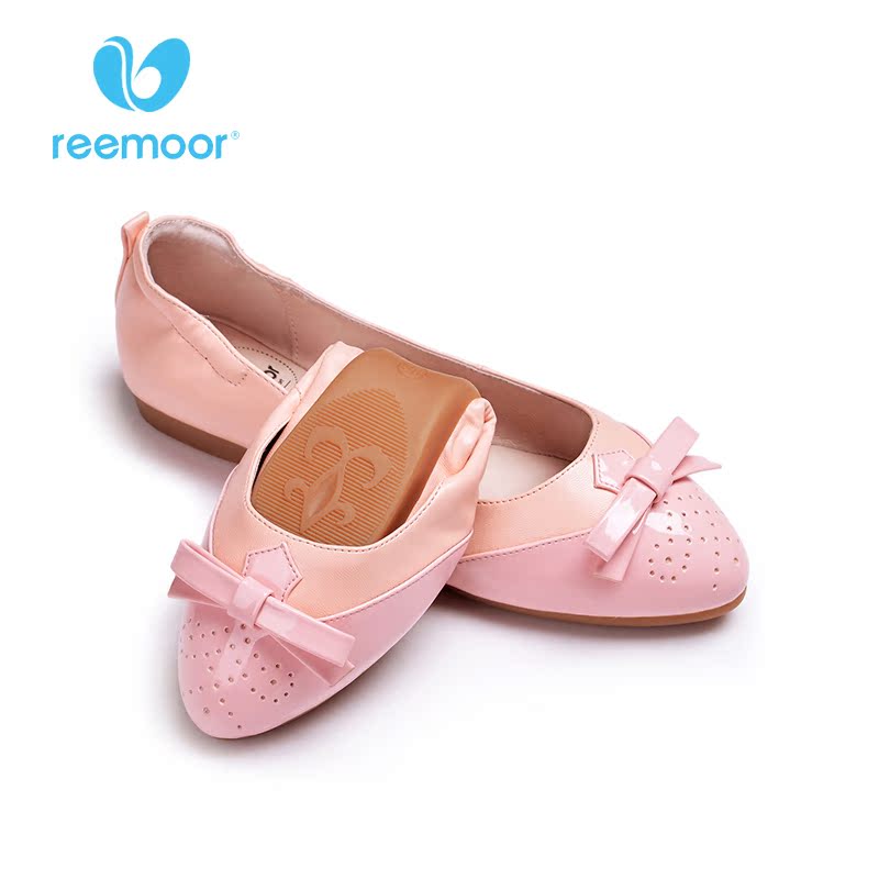 reemoor夏季新品透气蛋卷单鞋 平底平跟豆豆鞋 浅口女鞋RM-251297