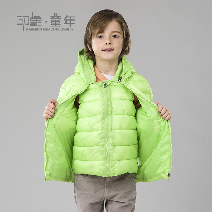 韩版儿童羽绒服男童女童中大童韩版短款外套冬装马甲809B1B3A