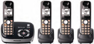 松下电话机 无绳电话子母机 家用办公座机KX-TG6531 四机 一拖三折扣优惠信息