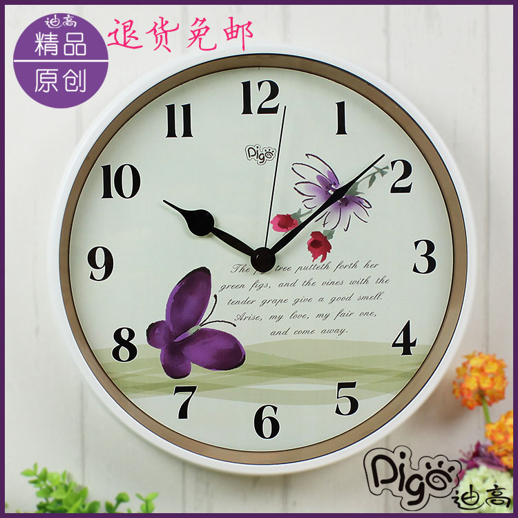 美式挂表客厅装饰金属静音韩式艺术墙钟创意个性挂钟复古田园钟表