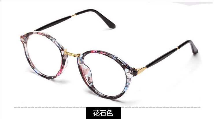 包邮圆形米钉眼镜 半金属大镜框女式 韩版潮流镜架 平光镜男女款