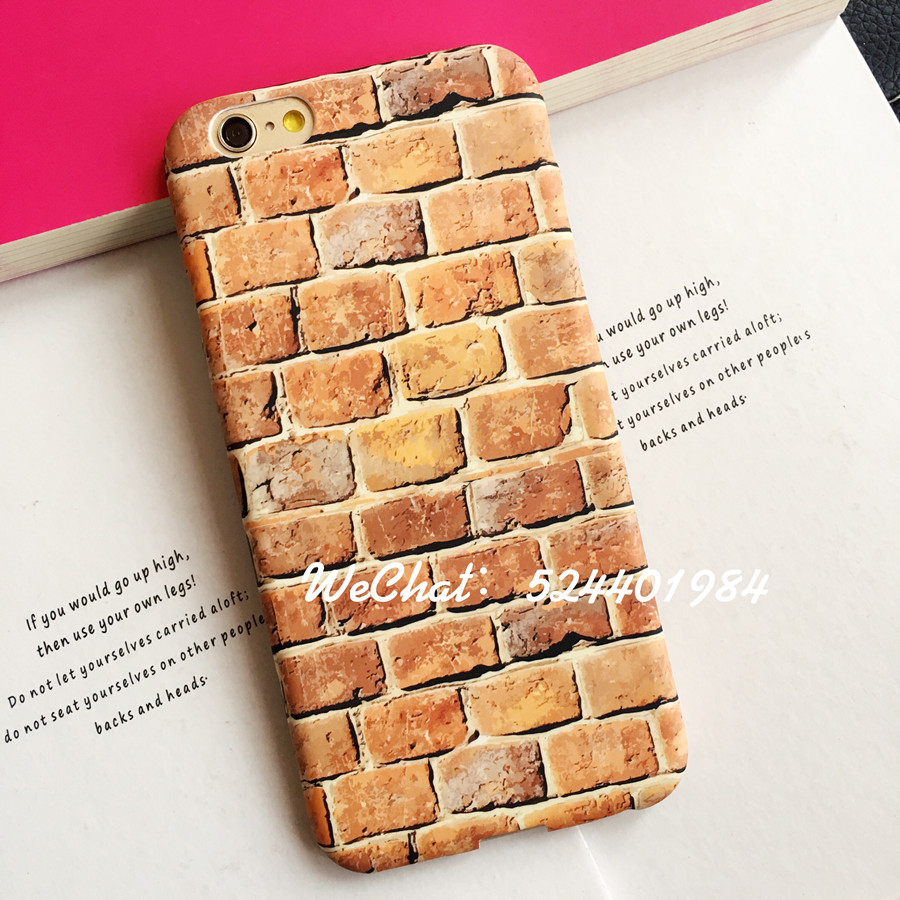 创意砖头墙iPhone6s手机壳 苹果6plus保护壳 磨砂全包硬手机套