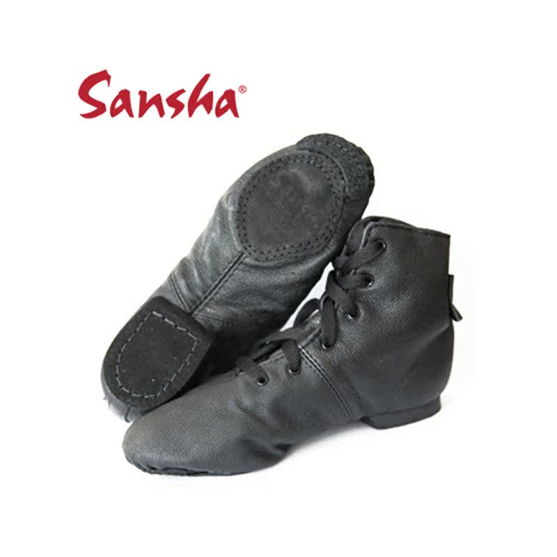Sansha三沙舞蹈爵士鞋 全皮爵士靴 练功 芭蕾舞蹈鞋 现代舞鞋JB1折扣优惠信息