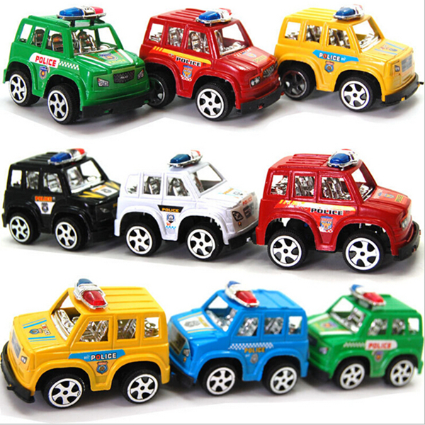 儿童塑料玩具回力汽车模型警车金属回力车惯性小汽车套装迷你警车折扣优惠信息
