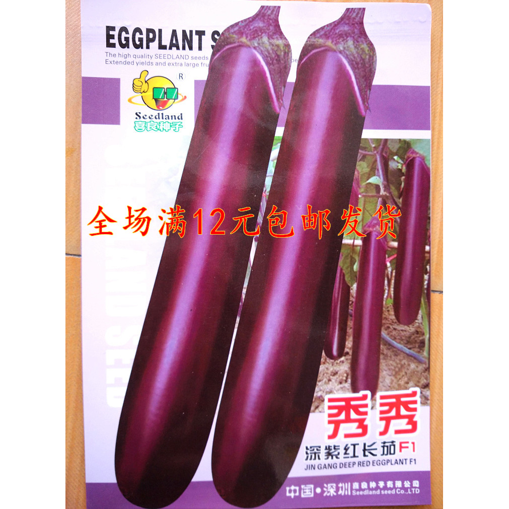 高产杂交紫红长茄子种子 春播菜籽菜菜高级品种 茄果蔬菜种子批发