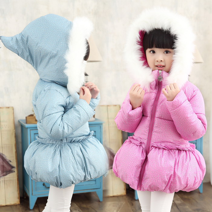 宝宝外套女2中长款女童棉服4冬装1小女孩3加厚韩版冬季棉衣0-5岁