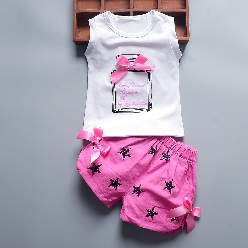 2016女童夏款套装女宝宝纯棉背心短裤两件套3岁婴幼韩版衣服包邮折扣优惠信息