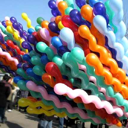 婚庆生日派对宴会装饰布置螺旋球 螺丝麻花气球加厚气球 酒吧气球