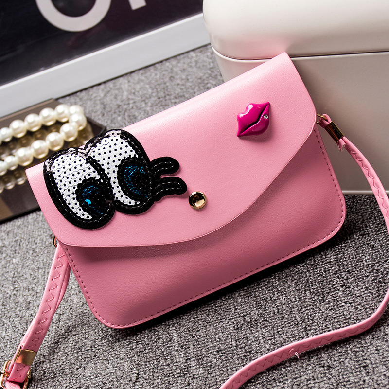 新款韩版女包创意款可爱大眼睛手机包单肩斜挎小包包迷你包零钱包