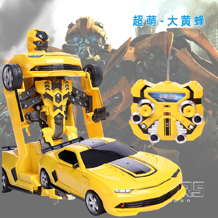 包邮遥控一键变形机器人 汽车大变型充电变金刚4儿童玩具黄蜂模型折扣优惠信息