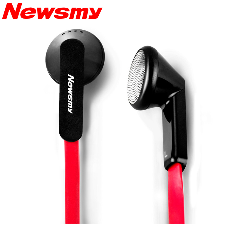 纽曼 PT880红色面条耳机MP3\MP4播放器手机重低音耳机防打结耳线