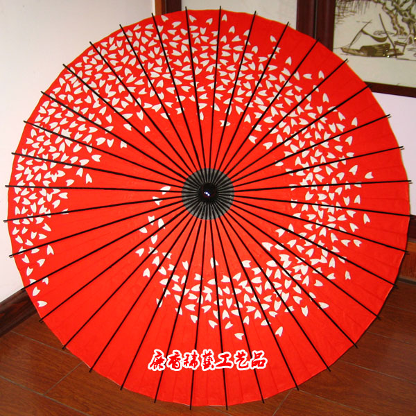 日式和风高级纸伞 摄影舞蹈表演餐厅料理装饰 樱花红色粉红色纸伞
