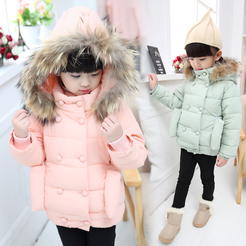 2015新款冬季女童女大童外套冬装儿童秋冬棉服童装棉袄中长款棉衣