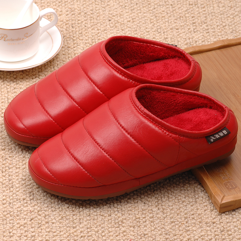 新款冬季真皮棉拖鞋，包脚后跟室内防滑绵羊皮女拖鞋 ML2022折扣优惠信息