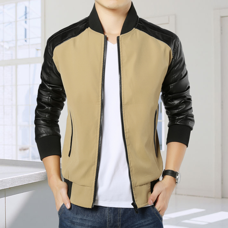 2015新品男士夹克薄款外套韩版jacket 青年修身棒球领夹克衫