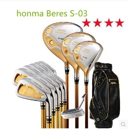 特价 河马honma beres S-03四星高尔夫球杆 全套 黄金版男士套杆