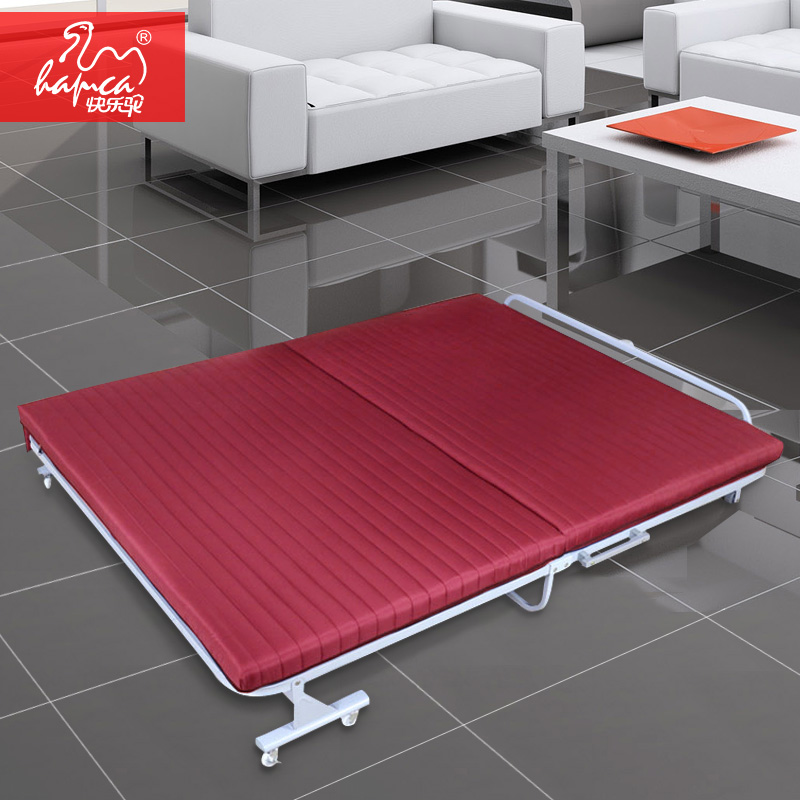 快乐驼折叠床双人床 午睡床简易床单人 1.5米超宽宽可折叠钢架床