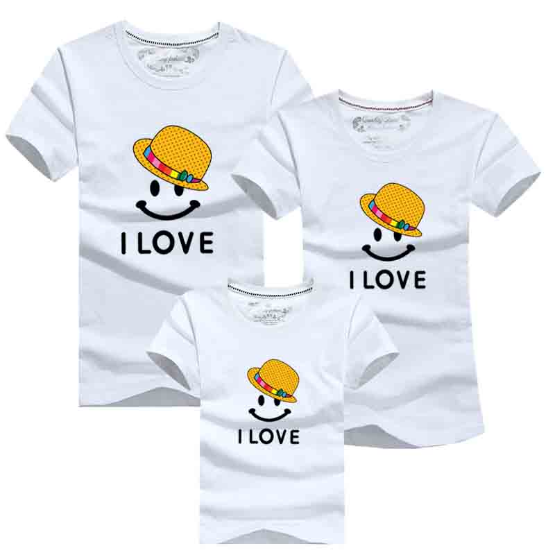 亲子装夏装2015新款母子母女装韩版男童短袖T恤春秋加大码全家装