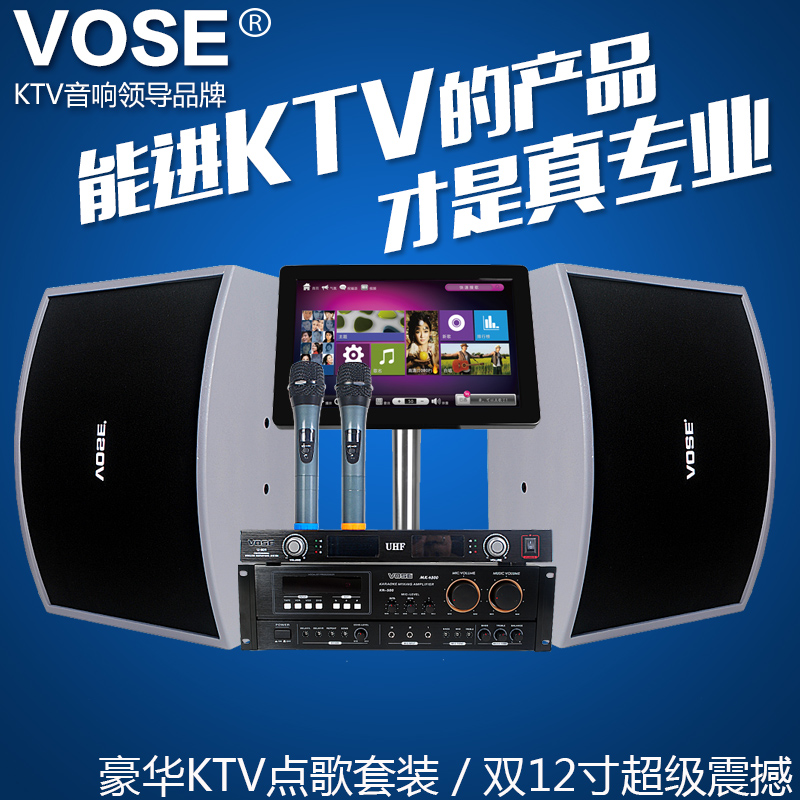 威仕Vose K-4312 家庭ktv音响套装 专业卡拉ok点歌机舞台卡包设备折扣优惠信息