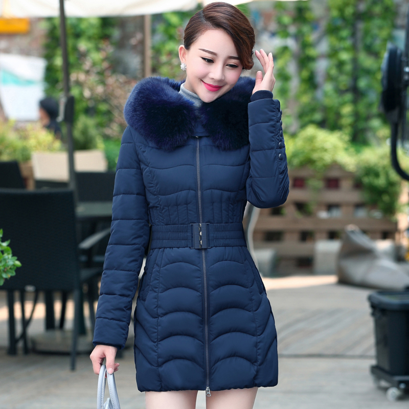 2015新款韩版大码羽绒棉衣女中长款女装修身冬装棉服保暖加厚外套折扣优惠信息