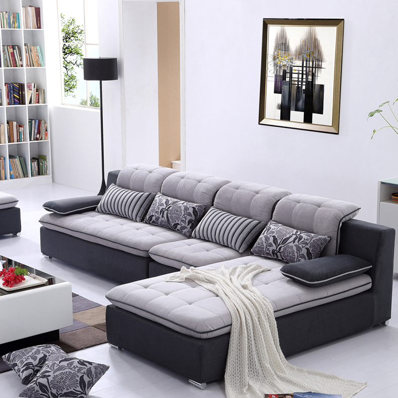 沙发 布艺沙发组合现代简约小户型客厅贵妃转角新款布沙发 可拆洗