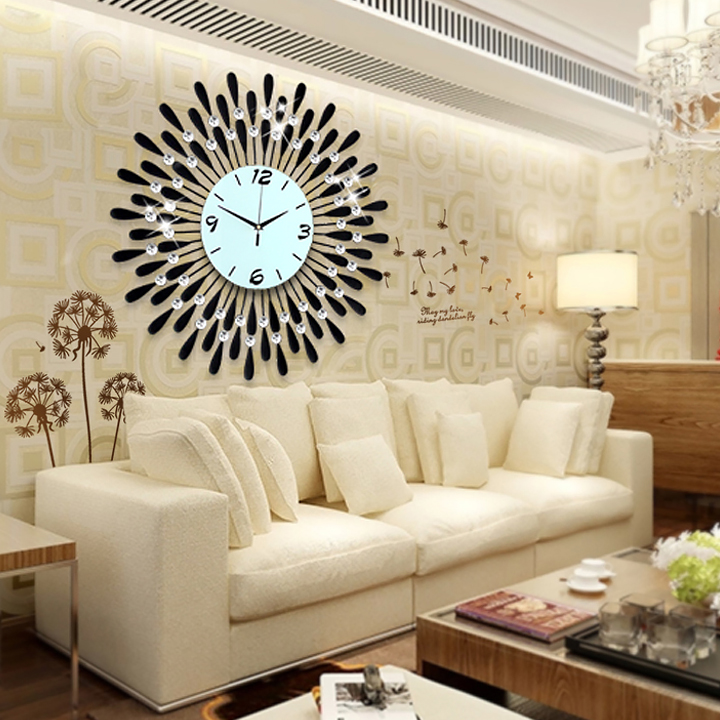 久久达 现代客厅挂钟大 时尚创意钟表 欧式现代个性静音时钟挂表