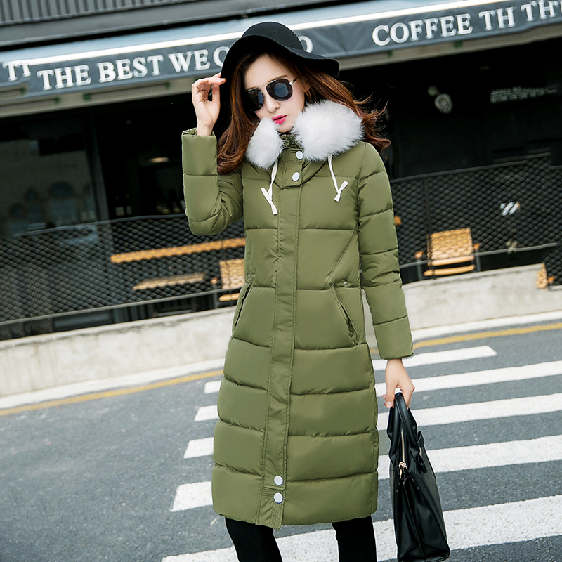 2015冬装新款女装韩版女士棉服大码女式棉袄加厚棉衣中长连帽外套折扣优惠信息