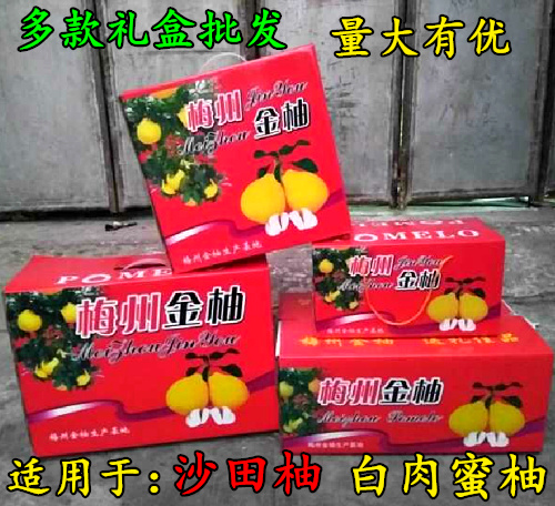 节日送礼梅州沙田柚 白肉红肉蜜柚红心柚子专用纸箱包装礼盒箱子