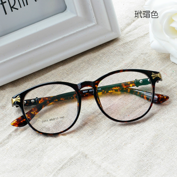 2015新款时尚豹纹玳瑁TR90大框混合架近视眼镜复古克罗心眼镜框折扣优惠信息