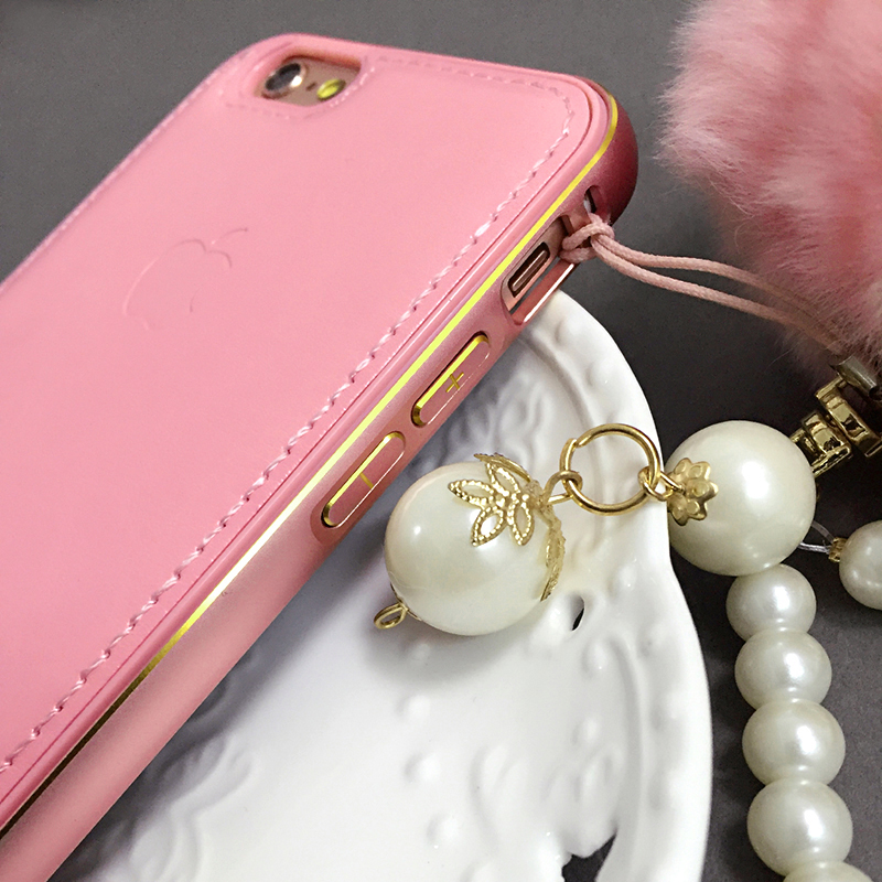 iphone6s手机壳金属边框奢华5.5苹果6plus粉色创意防摔保护套外壳