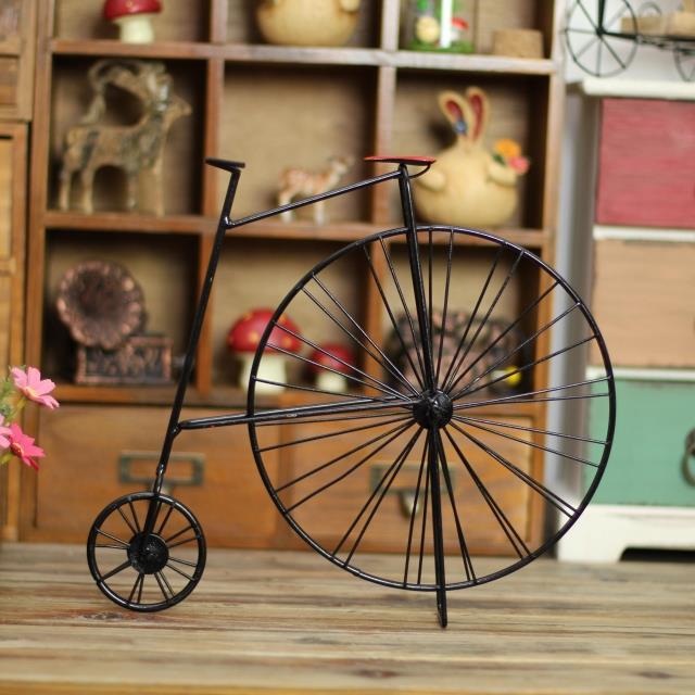 怀旧老式自行车 做旧铁皮 童记忆 纯手工铁艺 欧式怀旧自行车